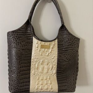 Brahmin Crocodile Embossed Tote Bag